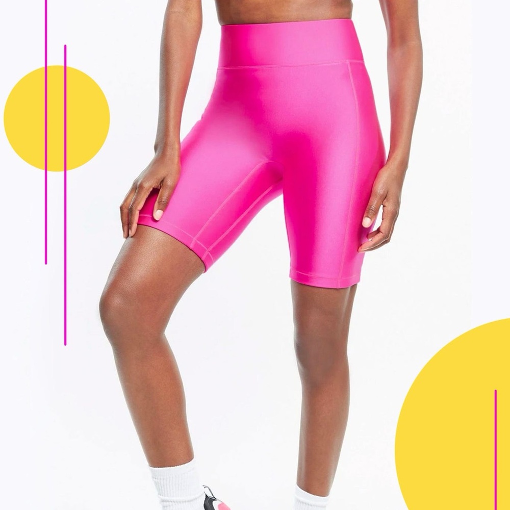 Bandier All Access Hot Pink Bike Shorts 🎀 Barbie Pink